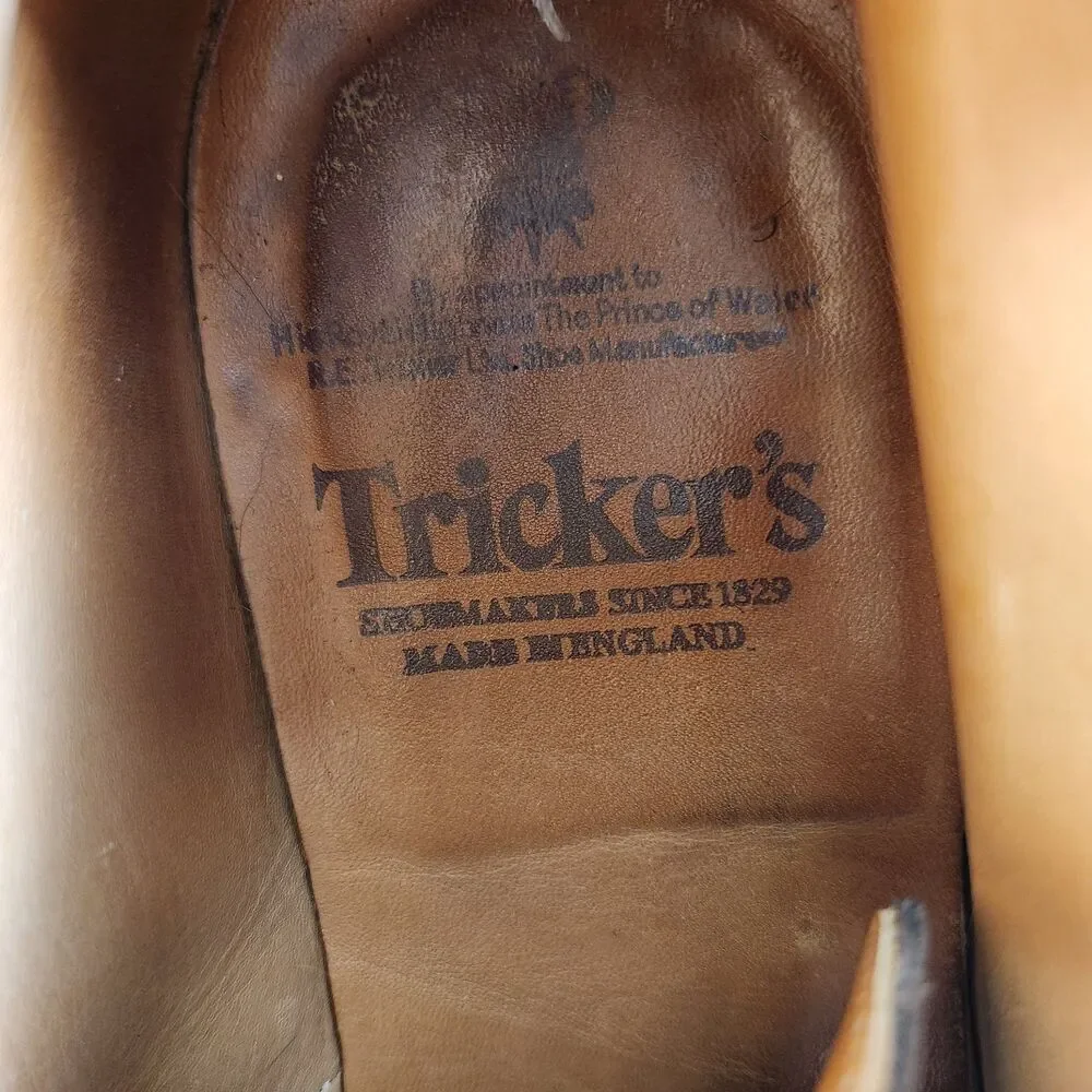 Tricker's Suede Chukka Boots Mens 11.5 Brown Made in England Preppy Ankle Shoes